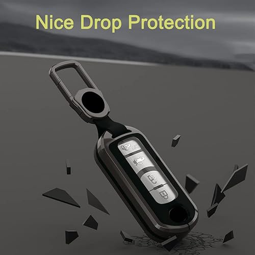Miniatura 5 de K LAKEY Funda de aleación de metal compatible con Mazda 3 6 8 Miata MX-5 CX-3 CX-5 CX-7 CX-9 RX-8 control remoto sin llave protector de piel de TPU