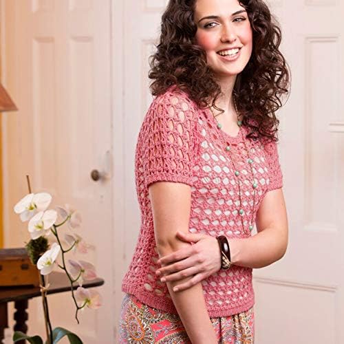Coats Crochet Aunt Lydia's Fashion Crochet, Cotton Size 3, Warm Rose