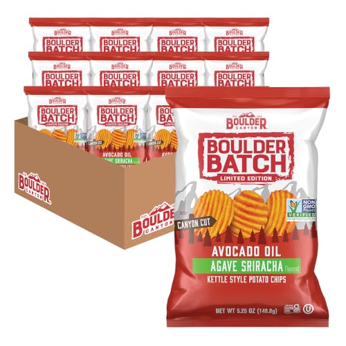 Image of Boulder Canyon Boulder Batch Agave Sriracha Kettle Potato Chips, 5.25 oz - Pack of 12