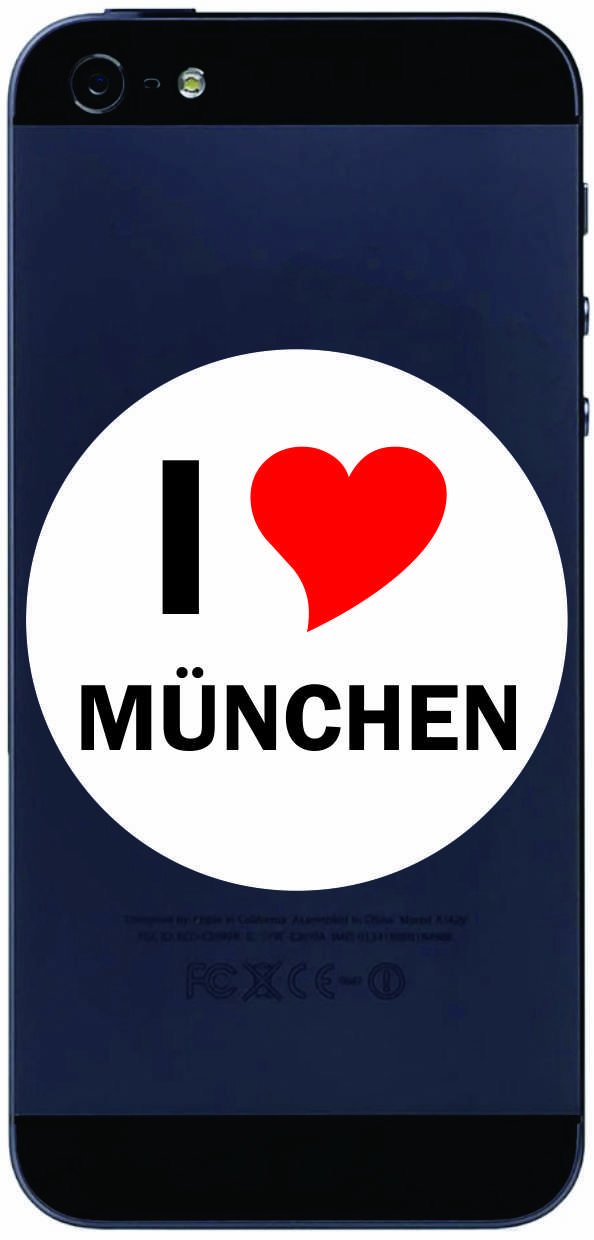 Adesivo I Love Münsingen In Vinile – 50x50 Mm – Resistente Ai Raggi UV