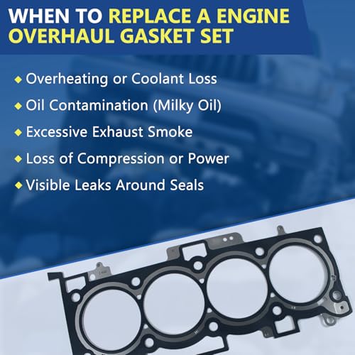 Image of G4KJ 20910-2GU03 Engine Overhaul Gasket Kit Engine Rebuild Kit Fits for 2011-2018 Optima 2.4, Fits for 2014-2020 Sorento 2.4L, Replace OE 20910-2GU03 2102025120
