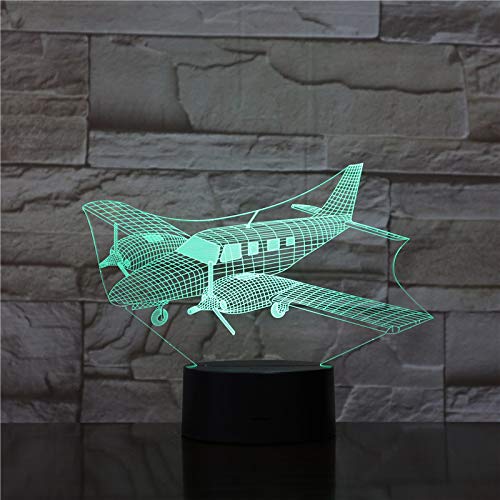 Control Remoto táctil del avión luz Nocturna estéreo acrílico Cambio de Color lámpara de Dormitorio niño Regalo de cumpleaños