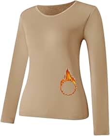 Blusa Termica Feminina Inverno Segunda Pele Forrada Flanelada Manga Longa Bege