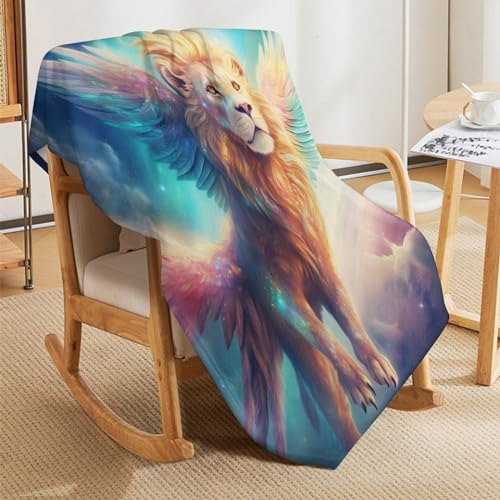 Manta de franela de león para sofá y cama, microfibra cálida de 180x200 cm 5