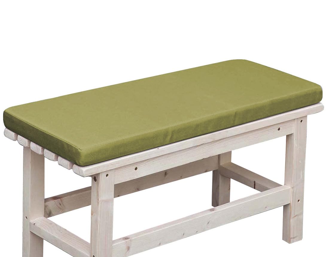 Coussin de banc imperméable vert foncé 180x40 cm pour salon de jardin