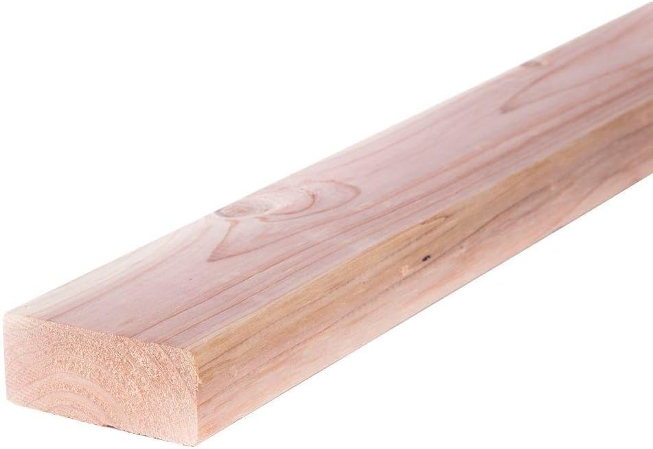 Mendocino Forest Products 2 in. x 4 in. x 8 ft. Construction Common S4S Redwood Lumber (4-Pack)