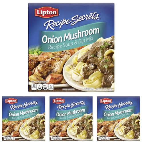 SOUP SECRETS Lipton Recipe Soup and Dip Mix For a Delicious Meal Onion Mushroom...