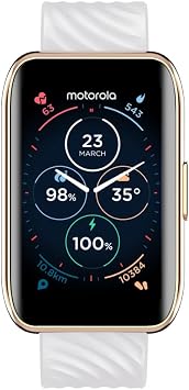 Motorola Moto 40 Bluetooth Smartwatch -10 Days Battery Life, Google Fit Integration, 1.5 Crystal Clear Display, Heart Tracking, in-Depth Sleep Tracking, iOS and Android Compatible - Rose Gold
