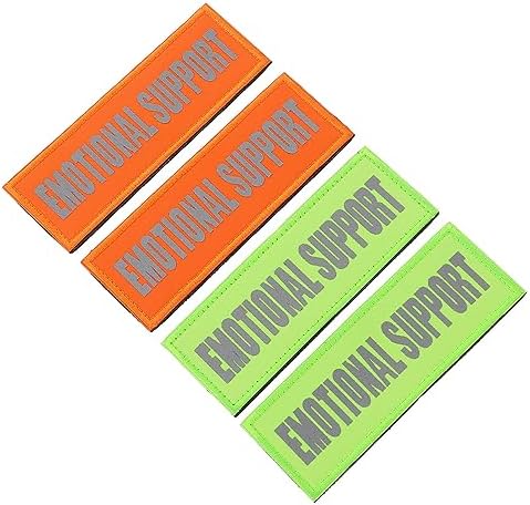 Mipcase 4pcs Wear-Resistant Decorative Dog Harness Patches Reflective Hook and Loop Service Patches for Working Dogs Comfortable and Pet Accessories image 2