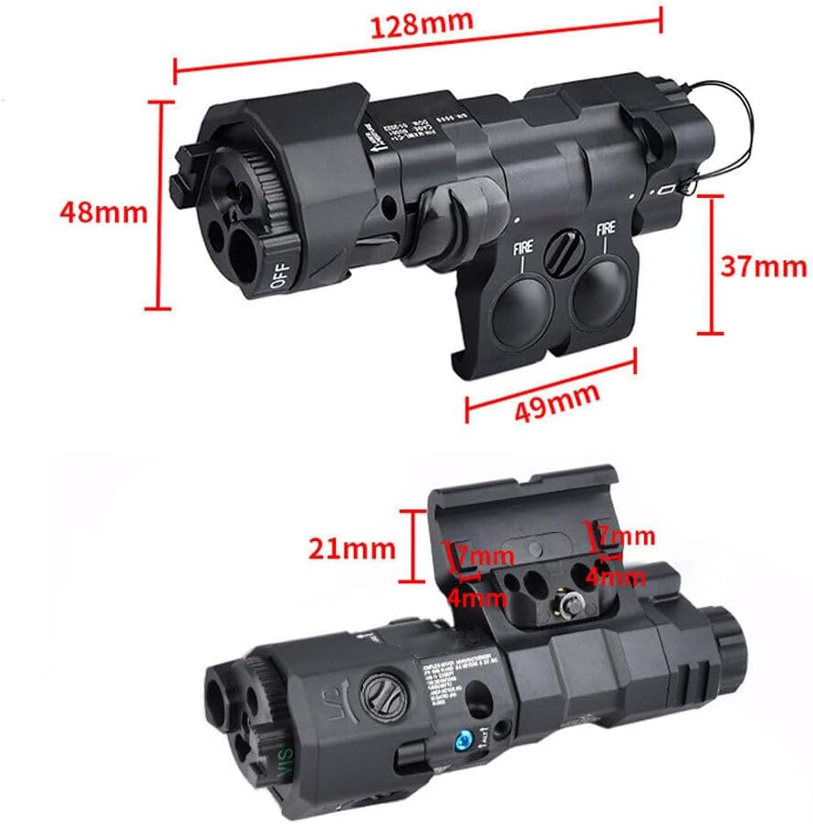 Metal ML C1+ Box Laser Sight(with IR+Red/Green/Blue Laser+IR Fill Light+220 Lumens LED Flashlight),&M600C Strong Flashlight,&Modular Remote Pressure Switch(SF+2.5 Plug) Combo,Black
