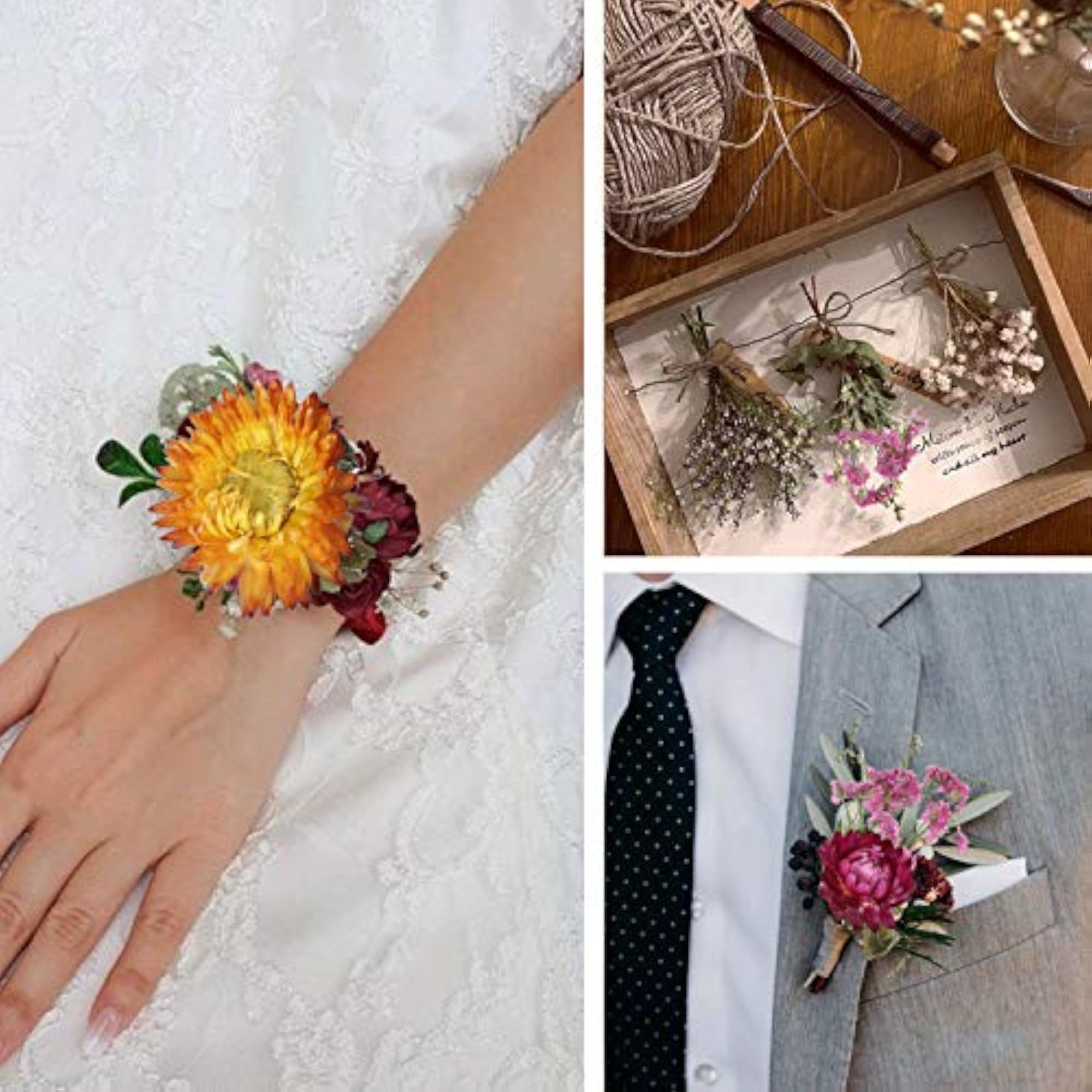 Dried Flower Bouquet with Natural Daisy Flowers