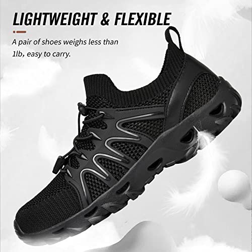 Alibress Water Shoes For Women Men Lightweight Men's Water Hiking Shoes Slip-On Women's Hiking Water Shoes Quick-Dry Aqua Shoes Beach Shoes Swim Shoes River Shoes Black Water Shoes Size Women 7.5 #TOP1