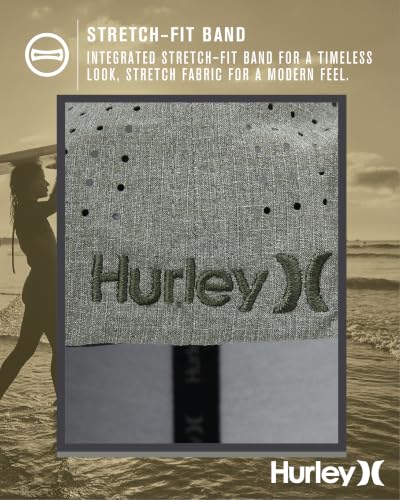 Image of Hurley Mens Trucker Hat - Curved Brim H2O Dri Summer Fitted Baseball Cap for Men with Mesh Back