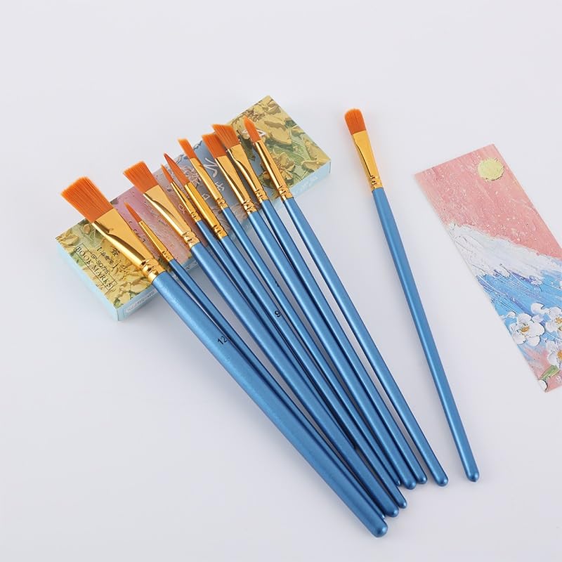 Ensemble De 15 Pinceaux d'art en Nylon avec Porte-Pinceaux en Perlite, Idéal pour Les Artistes Et Les Étudiants.