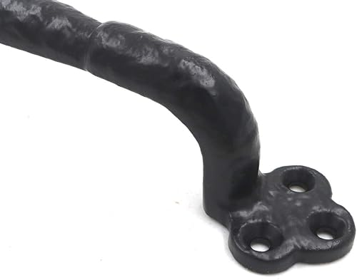 Miniatura 6 de The Metal Magician Manijas de puerta de granero de 9 pulgadas, paquete de 2, manijas decorativas para puerta de garaje, herrajes de diseño rústico