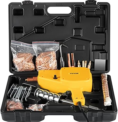 VEVOR Stud Welder Kit, 5500 Stud Welder Dent Repair Kit, 800VA Spot Welder Stud, 110V Welder Stud Kit, Stud Gun Dent Puller Kit with Complete Accessories, Dent Welder Repair for Auto Body Repairing