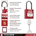 TRADESAFE Lockout Tagout Locks Set - 10 Red Loto Locks, Lockout Locks Keyed Different, 1 Key Per Lock, OSHA Compliant Lock Out Tag Out Padlocks, Safety Padlocks for Electrical Lockout Tag Out Kits