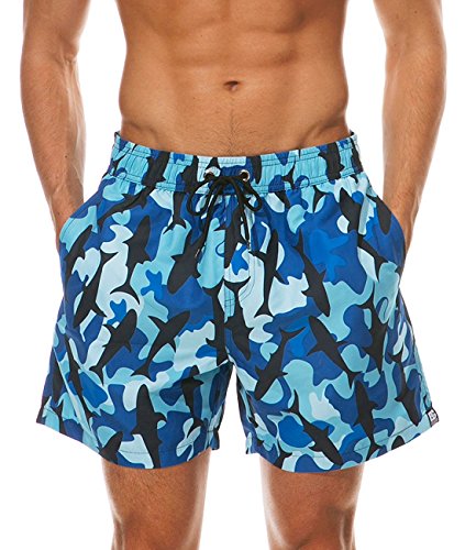 MODCHOK Men's Shorts Swim Trunks Beach Shorts Quick Dry Board Bottoms Swimwear Camouflage M