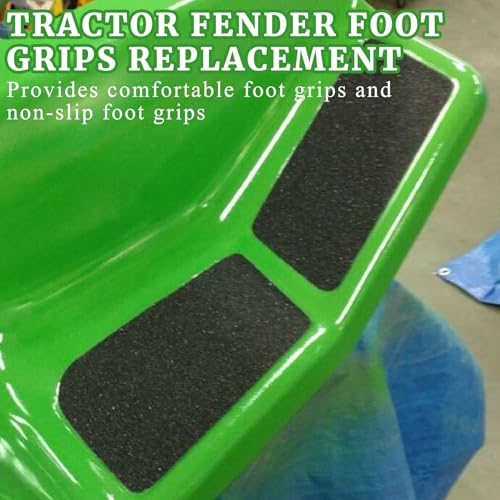 gtpartes Tractor Fender Foot Grips Replacement 80 Grit Compatible with John Deere 316 318 322 330 332 Farm and Ranch Machinery Tractor Foot Grip Accessories Black 4 PCS