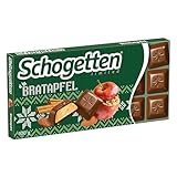 Schogetten Winter Edition Bratapfel I 100 g Schokoladentafel I mit Vollmilch-Schokolade & in praktischen Einzelstücken
