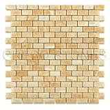 Honey Onyx Polished Baby Brick Premium Mosaic Tile - 6