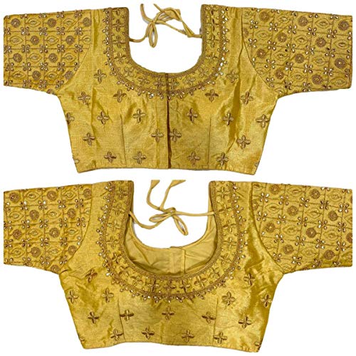 Party Wear Readymade Bollywood Designer Indian Style Padded Blouse for Saree Crop Top B 449 Cream