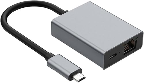 Generic Micro USB to Ethernet Adapter Plug and Play for Business Travel, Work Sturdy, 3.8cmx5cmx1.5cm, Gray