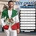 Ocxbuir Men's Mexican Flag Blazers Sport Coats Fashion Slim Fit Printed One Button Flap Pocket Suits Jackets for Daily Life Size M