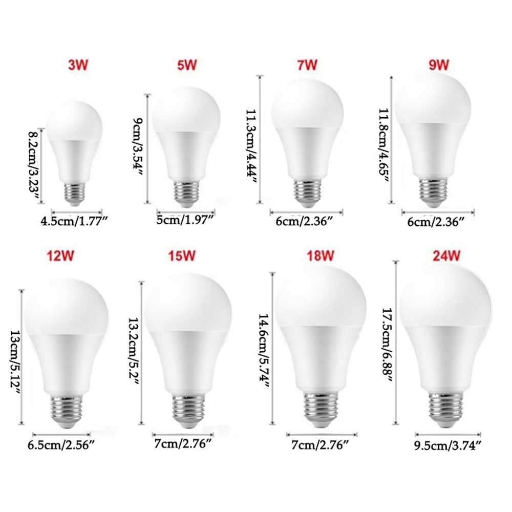 Paquete de 10 Bombillas LED, Bombilla E27 superbrillante de 24 W, Bombillas LED de 2400 LM, lámparas de Color Blanco cálido de 3000 K, (Equivalente a 120 W) Bombilla de Ahorro de energía