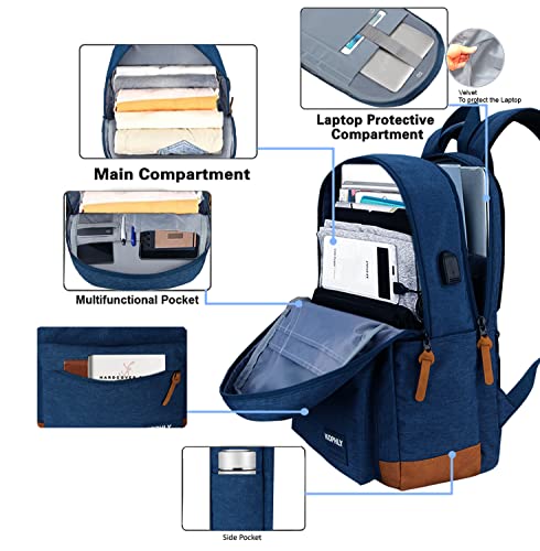 Image of SUPACOOL Large Laptop Backpack with USB Charging Port for Men and Women