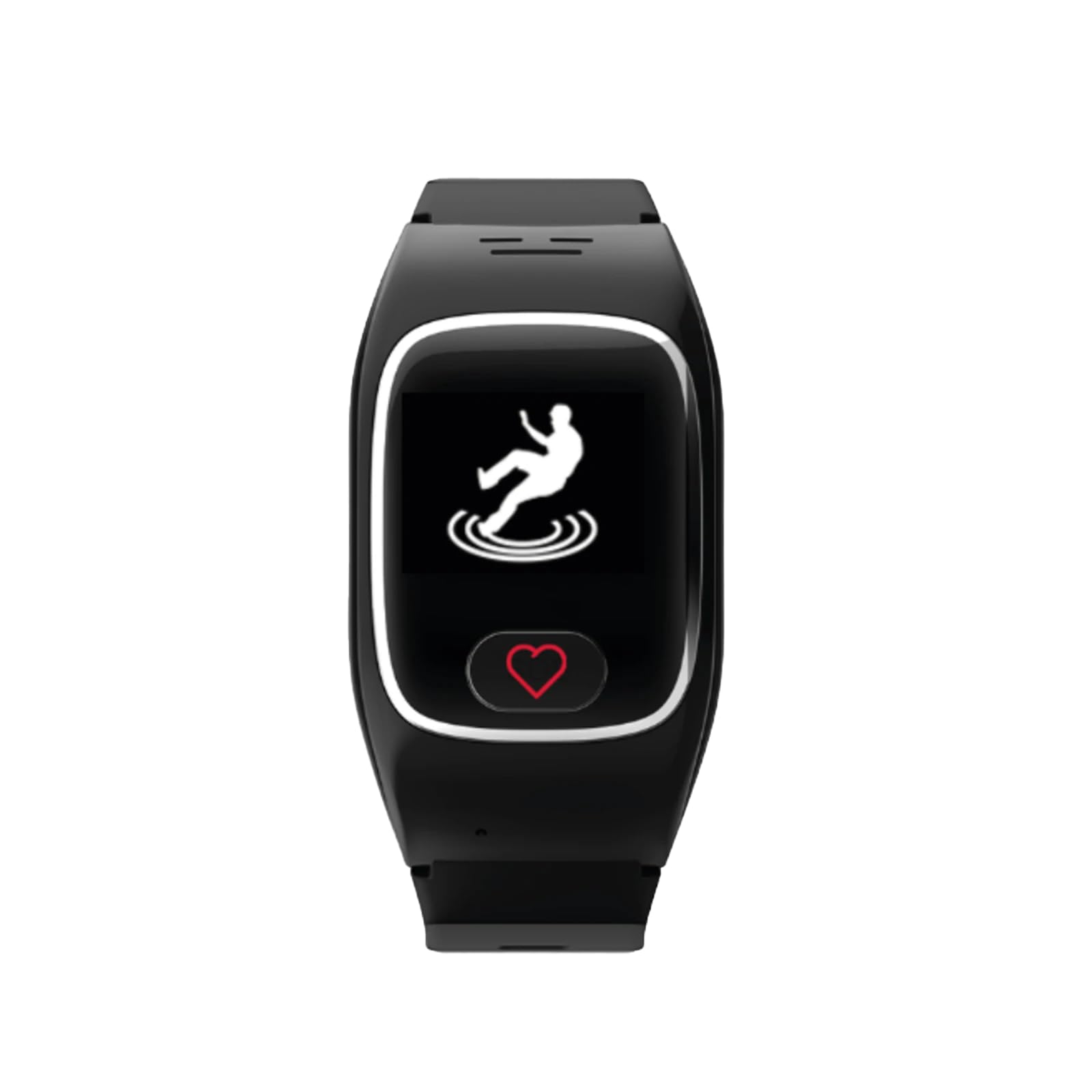 James B8 Notruf mit Ersatzarmband & Sicherheitsuhr für Senioren – GPS, Sturzerkennung, SOS-Knopf, Pulsmessung, Gesundheitsfunktionen, Familien-App, lauter Alarm – Schwarz – inkl. SIM
