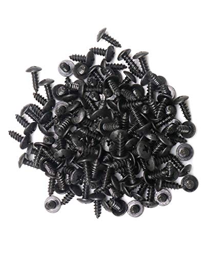 100 tornillos IMSCREWS autorroscantes para madera #8 x 1/2 pulg con cabeza truss Phillips y recubrimiento de óxido negro miniatura 5