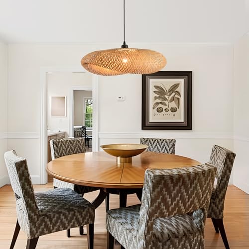 hualuosi 23.64in Bamboo Chandelier Boho Rattan Pendant Lighting Large Wicker Light Fixtures Bohemian Hand-Woven Hanging Ceiling Lights for Kitchen Island Dining Living Room Restaurants Bedroom Cafe hualuosi 23.64in Bamboo Chandelier Boho Rattan Pendant Lighting Large Wicker Light Fixtures Bohemian Hand-Woven Hanging Ceiling Lights for Kitchen Island Dining Living Room Restaurants Bedroom Cafe