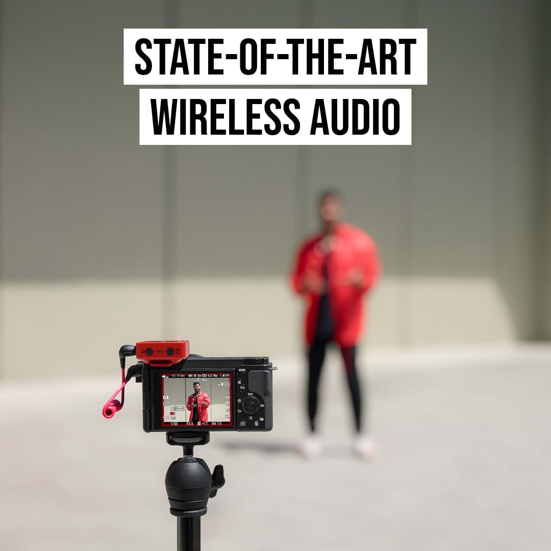RØDE Wireless GO (Gen 3) – Compact Wireless Mic – Pristine Audio, 32-bit Float Recording, Automatic Level Control, for Phones, Cameras and Computers (Red)