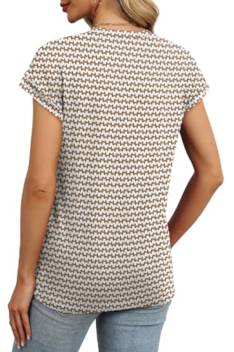 Image of Alaroo Womens Summer Tops Short Sleeve Shirts Crew Neck Tshirt Cute Trendy Tunic Blouses (S-3XL)