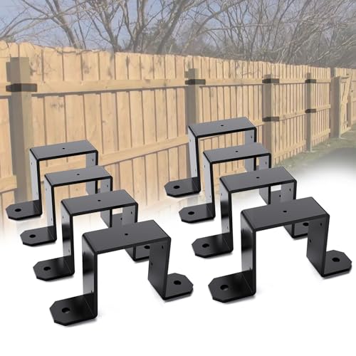 GZQIUYI 8 PCS Heavy Duty Metal 4x4 Post Brackets, 12 Gauge 4
