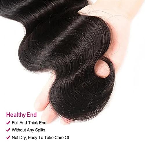 Image of UNice Hair Icenu Series 10A Brazilian Body Wave Virgin Hair 3 Bundles 100% Human Hair Weave Extensions Natural Color 95-100g /piece (10 12 14)