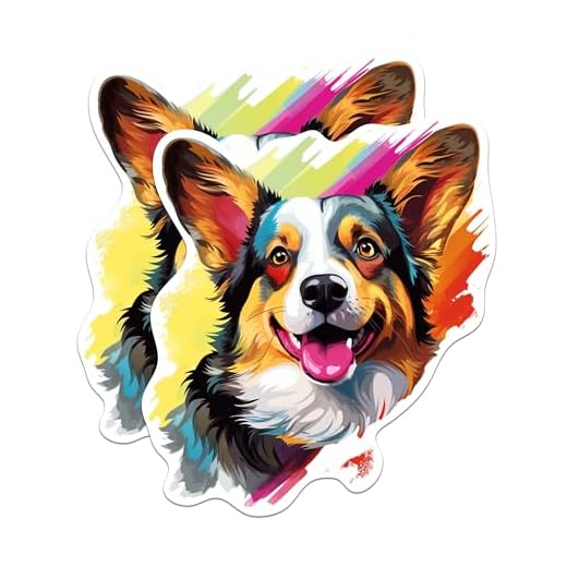 (2 Pack) Cardigan Welsh Corgi Dog Breed Stickers - 5 Inches On Longest Side - Choose from Over 100 Dog Breeds - for Cars, Trucks, Skateboards, Laptops - Made in USA - BMCS1814