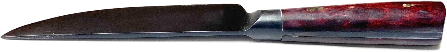 Leather Unlimited Roach Belly with Sheath - Old English Curved Knife