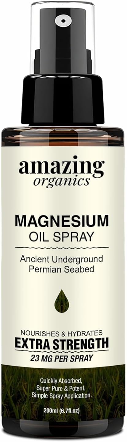 Magnesium Oil Spray, Topical Magnesium Chloride for Muscle Recovery, Better Sleep, Relieves Cramps, Aids Fitness Recovery (100ml)