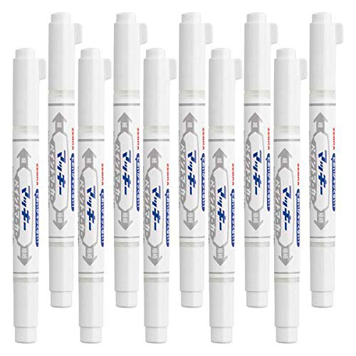 Amazon | ゼブラ マッキーペイントマーカー細字極細 白×10 | 油性