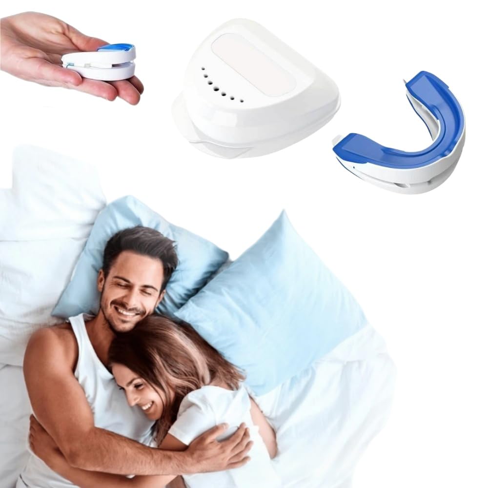Silence dès la 1ère Nuit Dispositif anti-ronflement pour Hommes et Femmes dents améliore la respiration pendant,Compact et léger, il peut être transporté avec vous.