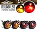 Partsam 2 Pcs Red & 2 Pcs Amber 3/4 Inch Mount LED Bullet Light Lamp Truck Trailer Round Side Marker with Plugs Hot Spot Clearance