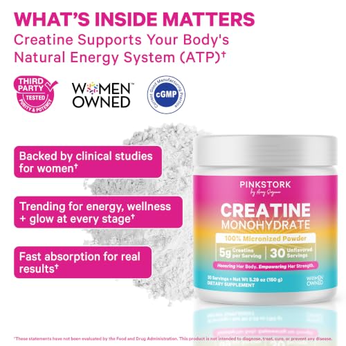 Best Protein Powder to Mix with Water (2026): Top-Rated Picks That Actually Dissolve 10 Pink Stork Creatine Monohydrate for Women, 5g Unflavored, 30 Servings