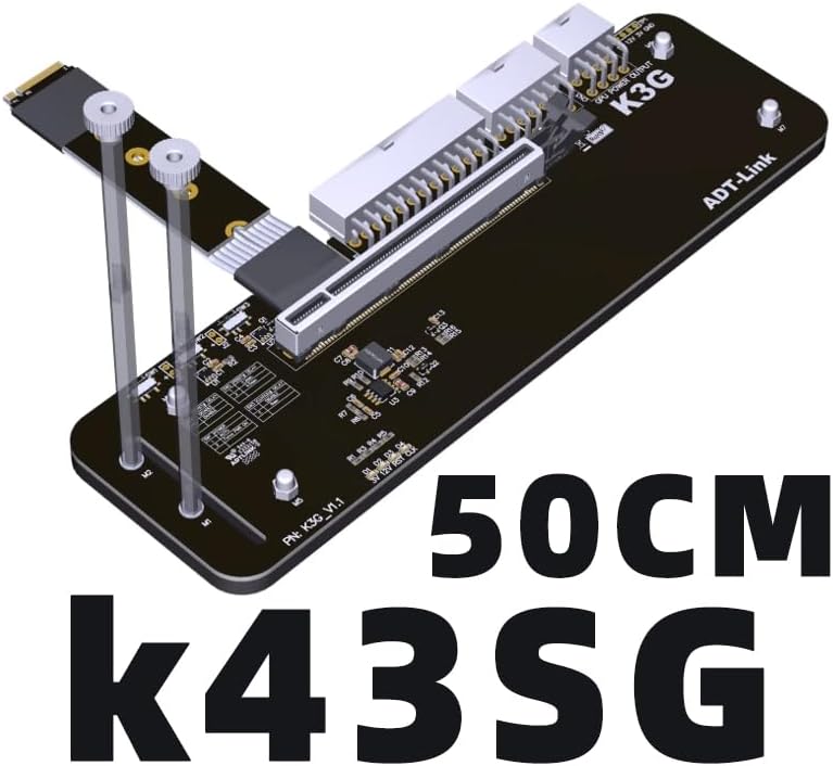 JMT M.2 NVMe külső grafikus kártya tartó PCIe 4.0 x4 50cm kábellel