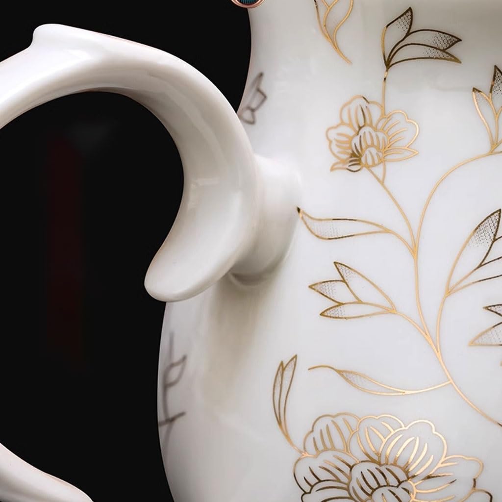 Teiera Teiera in Ceramica Postmoderna Semplice for Uso Domestico, Teiera di Grande capacità, Grande Set da tè Teiera A Pentola Singola Teiere