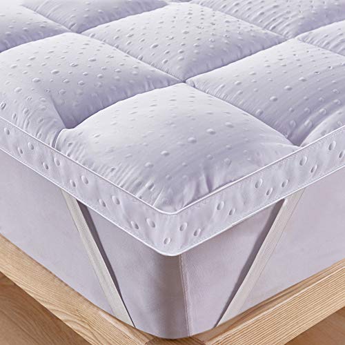 Bedecor Unterbett Matratzen Auflage Soft-Topper, Luxus-3D-Massage Bubbbles Abdeckung 200x200 cm