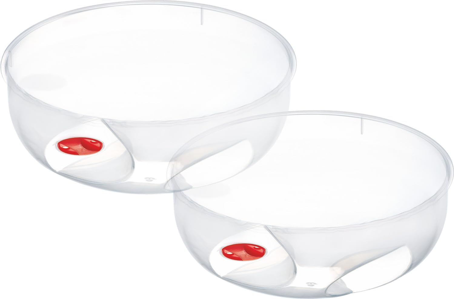 Clear Microwave Food Cover 25cm Wide BPA-Free Plastic Air Vent Dishwasher Safe Set of 2