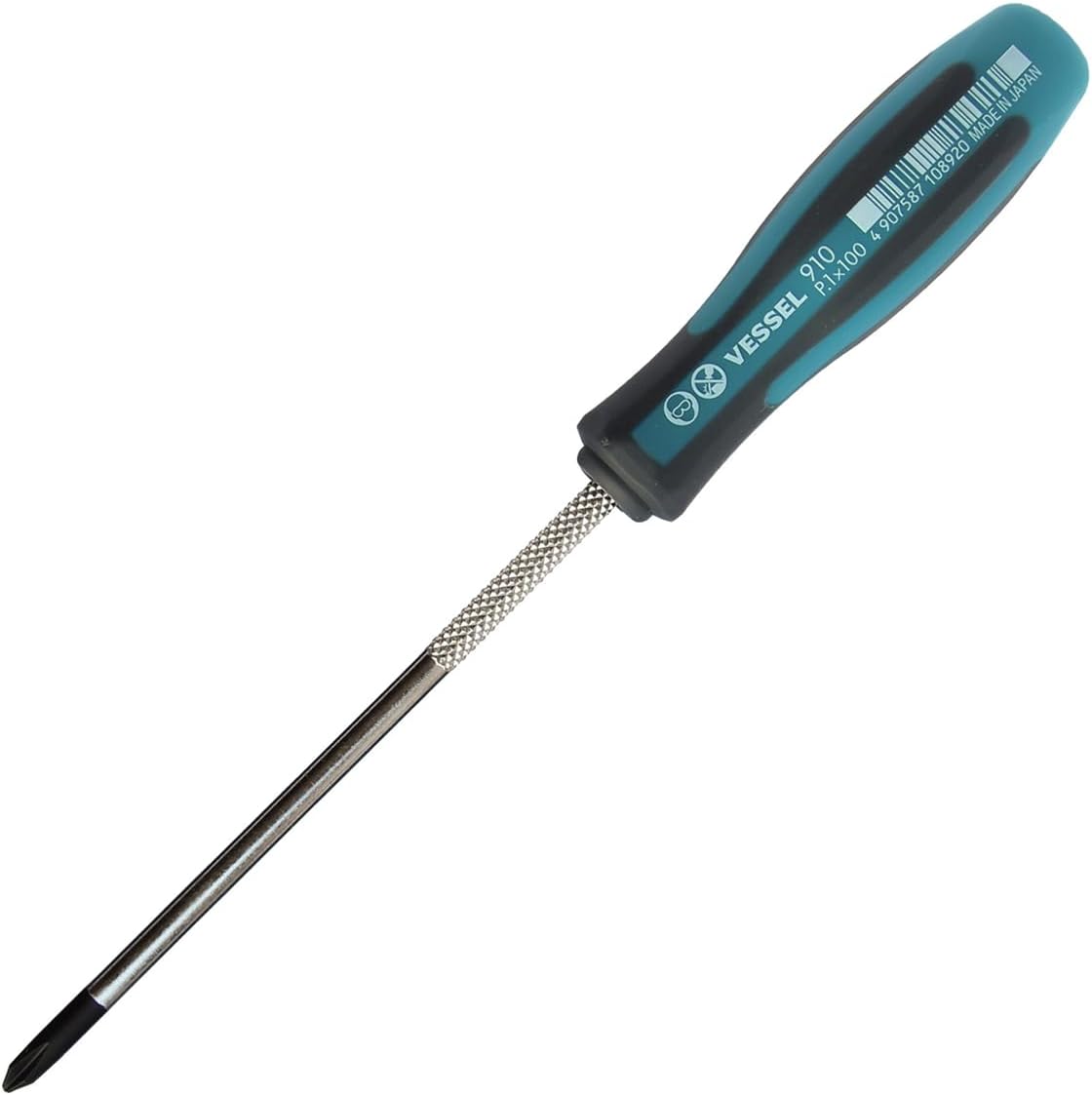 VESSEL No.910 MEGADORA Thin Shank Screwdriver +1x100 (4") 910P1100 - Amazon product rated Grade C