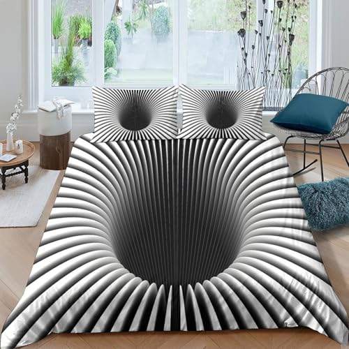 Parure de lit microfibre 135x200 illusion d'optique 3D - 4
